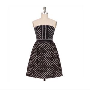 Anthropologie Strapless Striped Dress